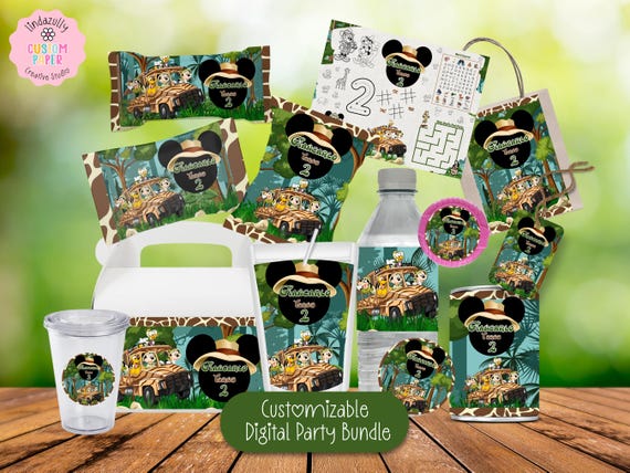 Mouse Safari Party Labels | Customizable Safari Printable (Digital Download)