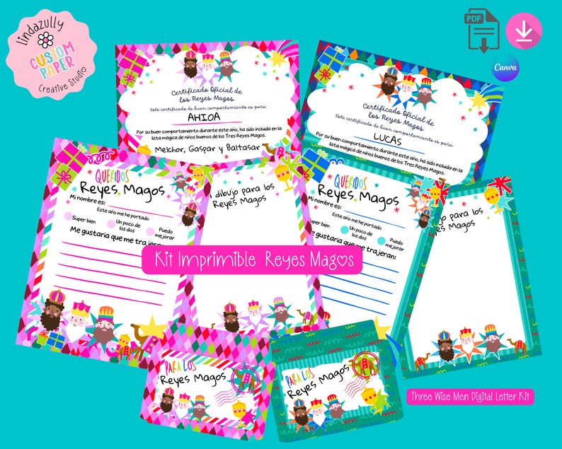 Kit de Cartas de los Reyes Magos - Descarga Digital (Uso Personal y ...