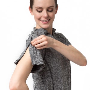 Post Shoulder Surgery Tee for Easy dressing, Physical Therapy, Rehabilitation Adaptive Tee for Shoulder Replacement & Rotator Cuff Operation