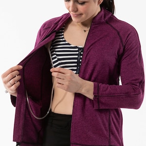 Reboundwear - Chaqueta de recuperación de mastectomía postoperatoria / Sostiene drenajes para cirugía de cáncer de mama / Chaqueta posquirúrgica
