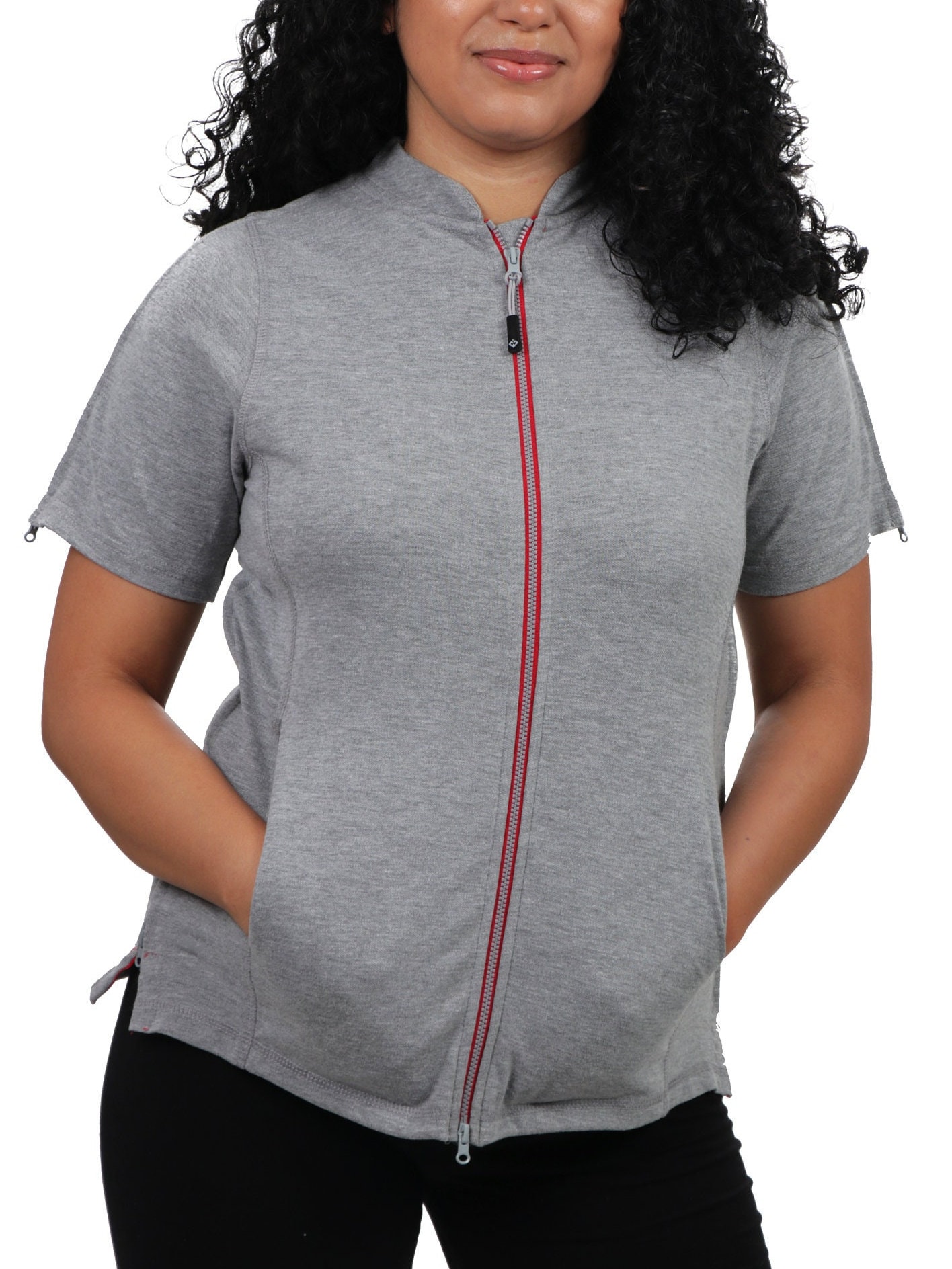 Chemise Post-opératoire Pour Femme - Ouverture Par Pressions, Manches Courtes, Confortable - 5