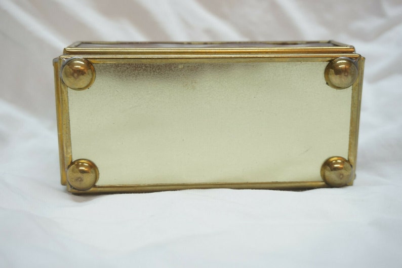 Antique French Etched Crystal Jewelry Box