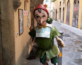 Impresión de Pinocho, impresión de Florencia, fotografía de Pinocho, foto de Florencia, arte de Florencia, fotografía de Italia, regalo de arte, arte italiano, regalo de Italia