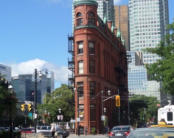 Toronto photograph of Gooderham Flatiron Building, Architecture print, Industrial print, City prints, Toronto art, Wall decor, Toronto print