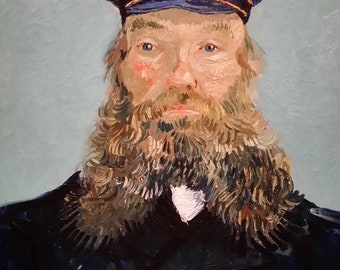 Retrato del Cartero Roulin de Vincent Van Gogh, posimpresionista, grabado de Van Gogh, arte de Van Gogh, fotografía de bellas artes, regalo de arte, fotografía