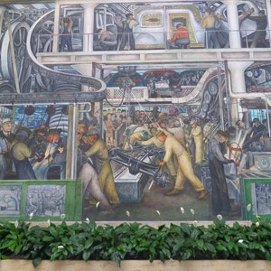 Diego Rivera print, Detroit print, Detroit art, Industrial decor, DIA, Art print, Rivera poster, Modern wall art, Art gift, Husband gift