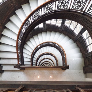 Chicago print, Art Deco, Staircase, Frank Lloyd Wright, Chicago, Chicago wall art, Stairs, Picture, Gift, Photography gift, Chicago photo