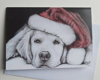 Labrador  Christmas card, dog card, Christmas card
