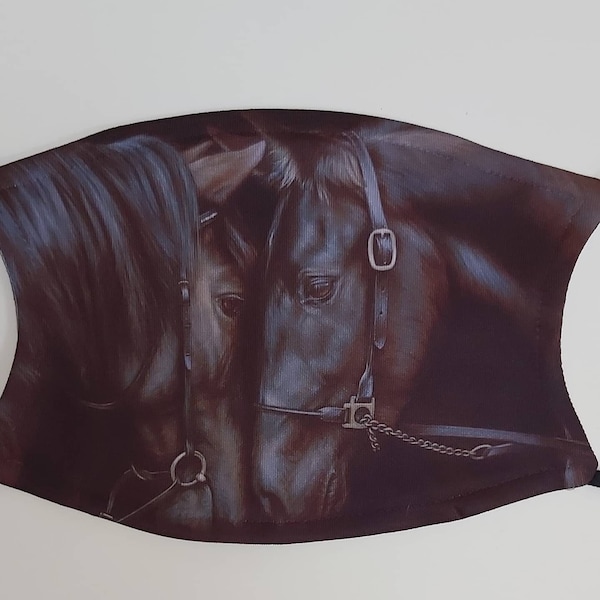Horse face covering/mask  with/without nose wire and 2 free carbon filters
