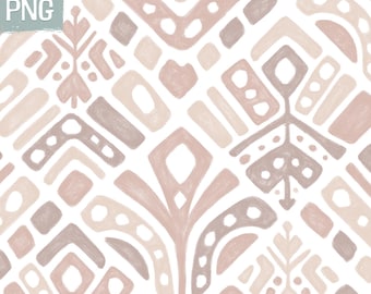 Boho Digital Paper | Seamless Pattern | Soft Neutral Colors | Instant Download