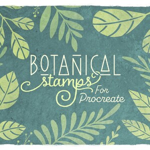 Botanical stamps procreate, 90 procreate brushes, hand drawn botanical brushes, wildflowers stamps