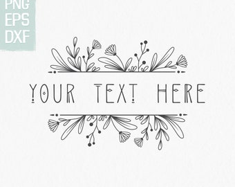 Cadre floral floral SVG | Fleurs sauvages et éléments botaniques