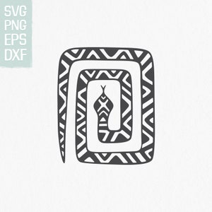 Snake SVG instant download, ethnic snake PNG, dxf, eps, svg for Cricut, reptile clipart, snake sublimation