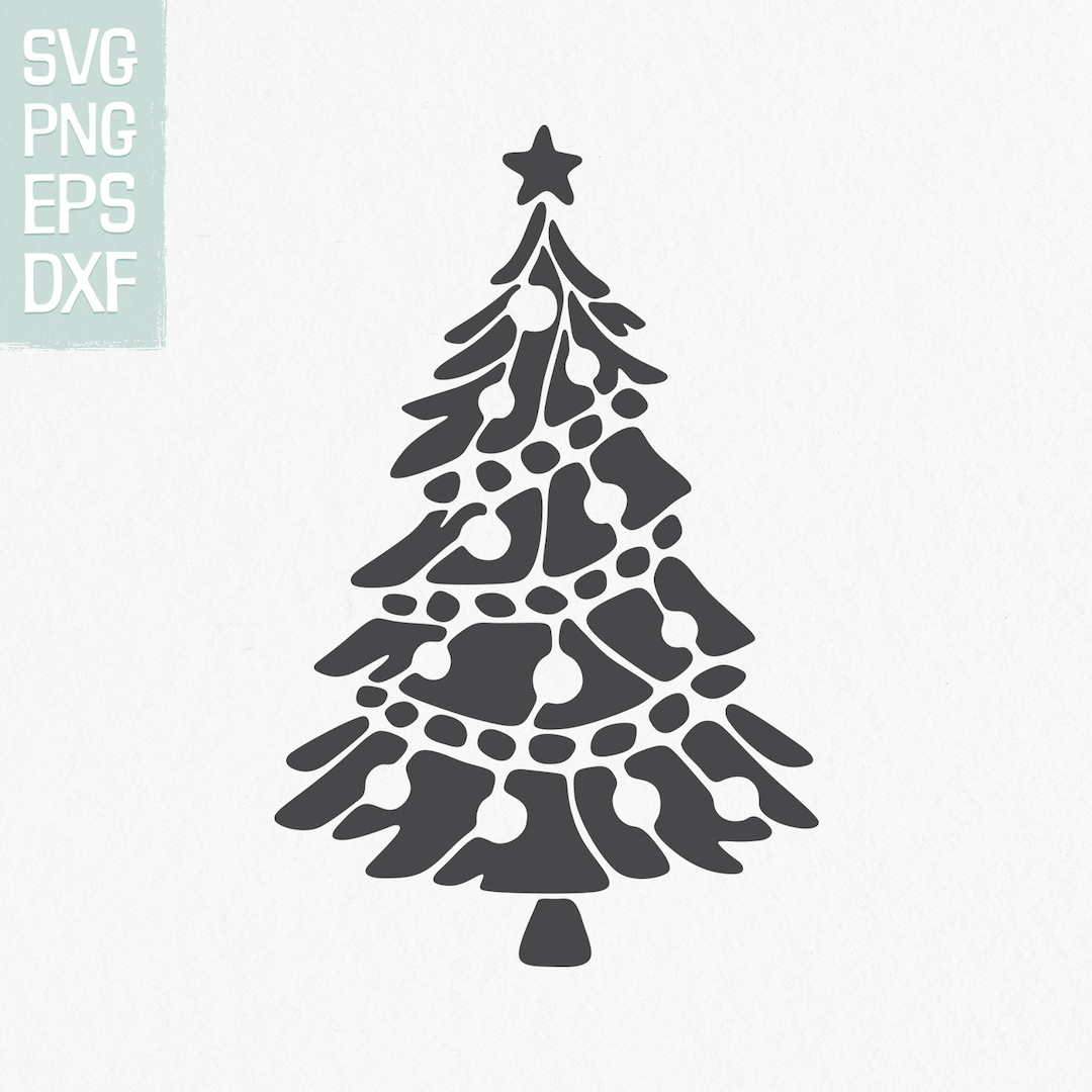 Christmas Tree SVG Decorated Christmas Tree DXF Cut File Instant