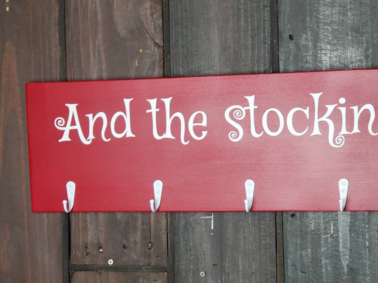 Christmas Stocking Holder and the Stockings Were Hung... Etsy