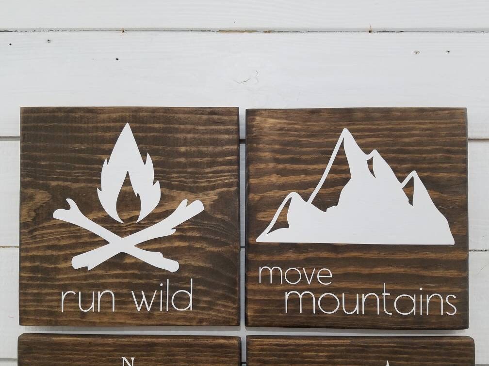 Woodland Nursery Decor, Rustic Forest Baby's Room Signs, Customizable ...