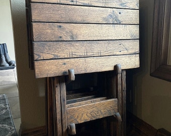 Handmade Reclaimed Wood TV Trays, Rustic Farmhouse Folding Tables, Sustainable Wood Furniture, Cozy Cabin & Lodge Décor