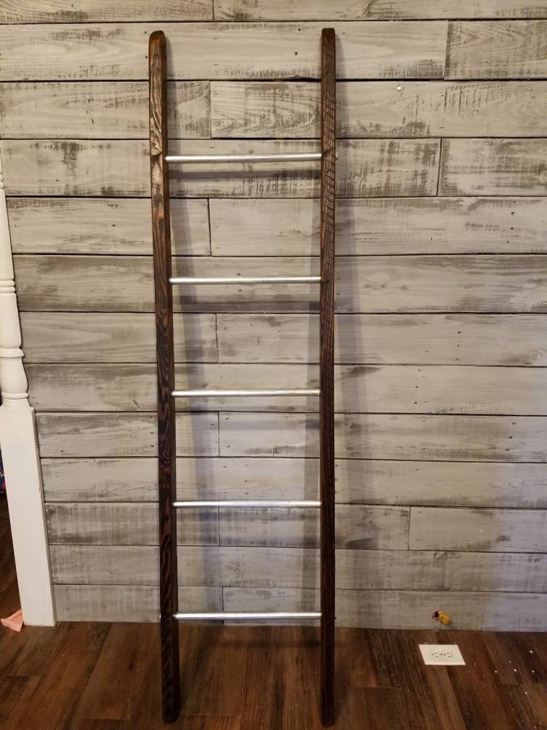 Industrial Blanket Ladder Farmhouse Quilt Ladder Decorative Etsy