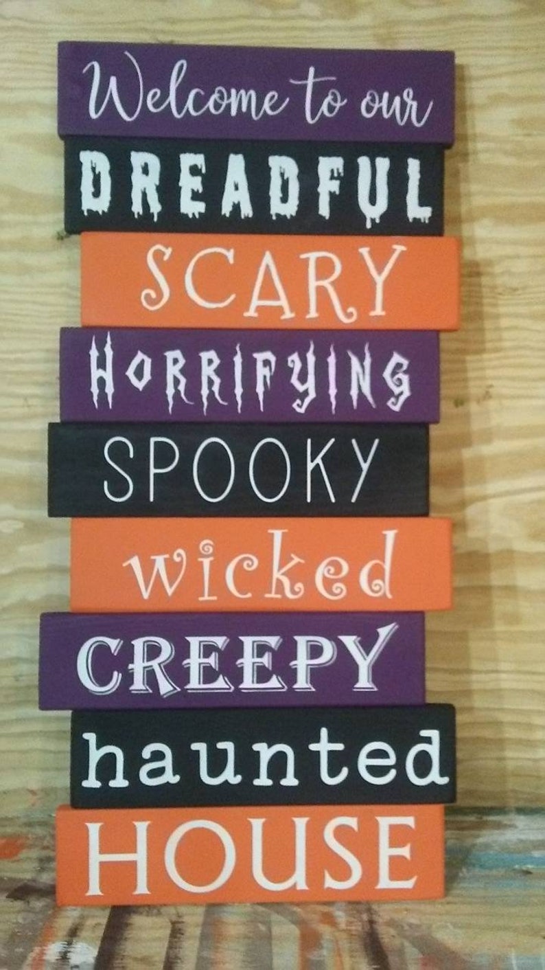 Halloween Porch Leaner to Our Home Sign Autumn Etsy