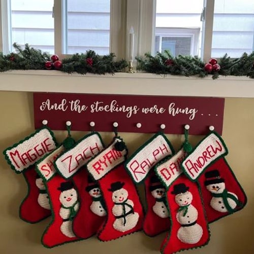 Christmas Stocking Holder and the Stockings Were Hung... Etsy