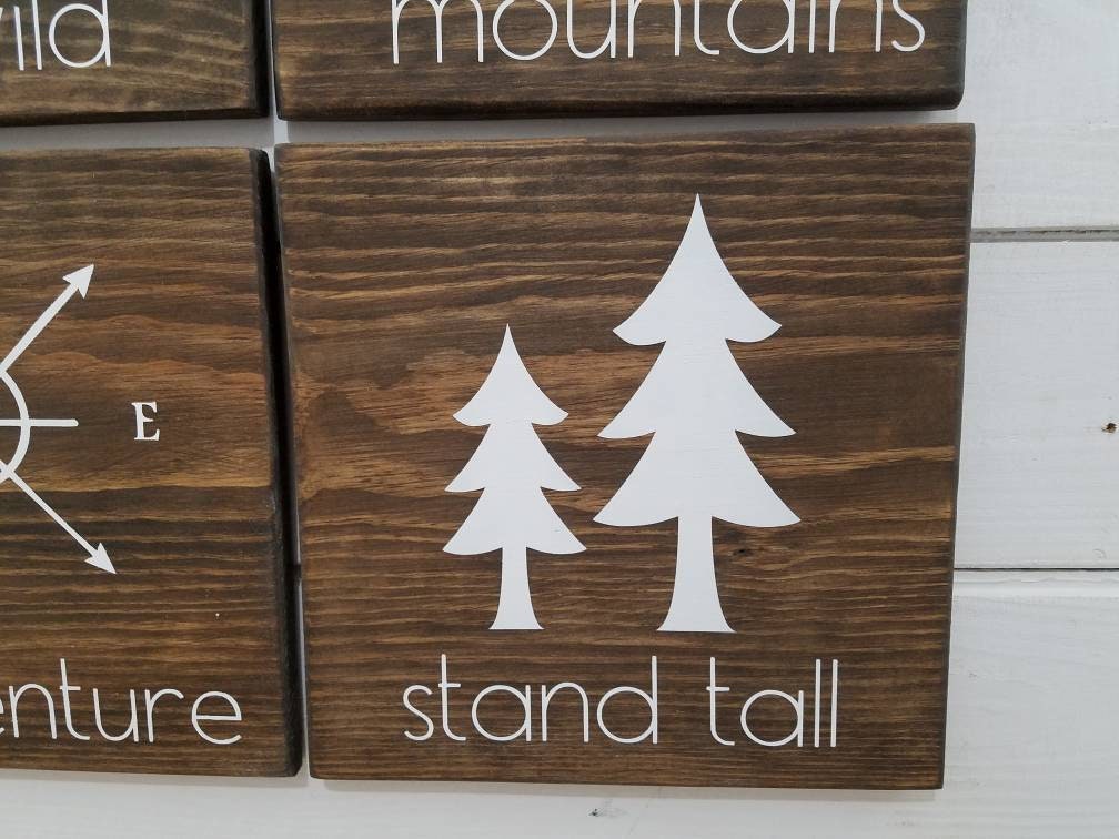 Woodland Nursery Decor Rustic Forest Baby's Room Signs | Etsy