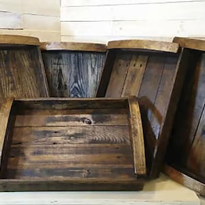 Extra kleine dienbladen, 8 x 10 inch dienblad, koffiebar, individueel formaat dienblad, caféservers, rustiek dienblad met handgrepen, restaurant, enkele portie