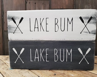 Small Lake Bum Bathroom Organizer, Rustic Farmhouse Toilet Paper Box, Distressed Bathroom Storage, Funny Potty Mouth, Nice Butt Catchall
