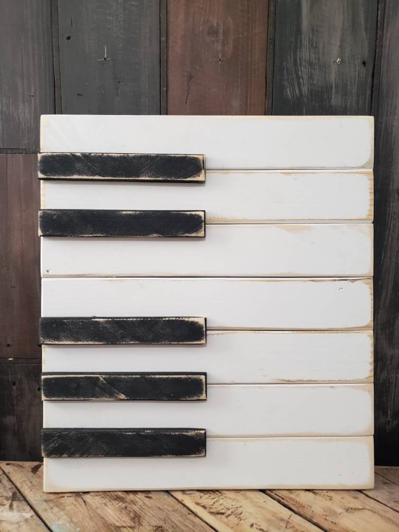 Rustic Piano Wall Hanging Farmhouse Piano Decor Music Decor Etsy