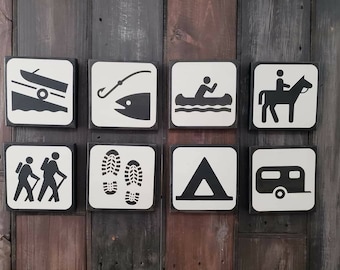 National Parks & Recreation Sign, 100+ Image Choices, Cabin Decor, Camping Icon, National Forest Symbol, Fishing Nursery, Kids Room, Hiking