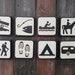 National Parks & Recreation Sign, Choose from 100 Images, Camping Icon, Hiking, Forest, Fishing Nursery, Pictograph, Forest, Custom Images 