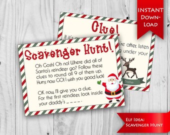 elf idea scavenger hunt find santas reindeer christmas elf ideas christmas scavenger hunt instant download - Christmas Elf Games elf idea scavenger hunt find santas reindeer christmas elf ideas christmas scavenger hunt instant download - Christmas Elf Games