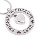 Best Friends Forever with Heart Cremation Necklace for Ashes, Cremation Pendant, Cremation Jewelry, Ashes Necklace, Keepsake Pet Human