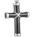 Black and Silver CROSS CREMATION Urn Pendant - Stainless Steel Keepsake Urn Necklace for Ashes - Cremation Jewelry
