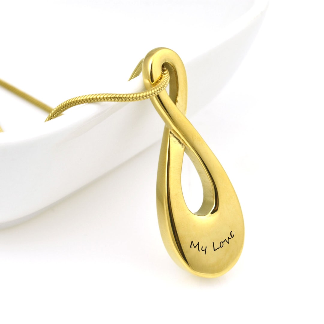Personalized Large Infinity Symbol Cremation Jewelry, Custom Stainless ...