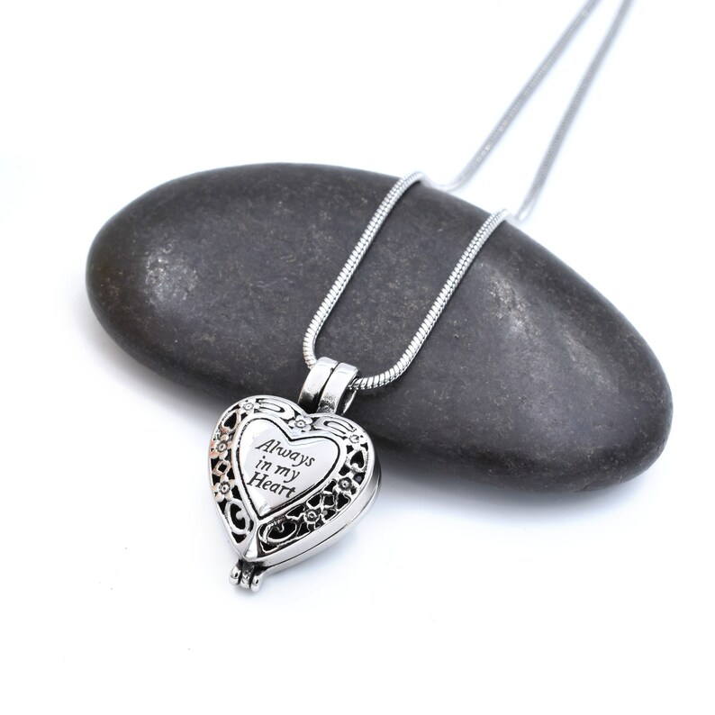Always in my Heart Locket Urn Necklace Cremation Necklace Etsy