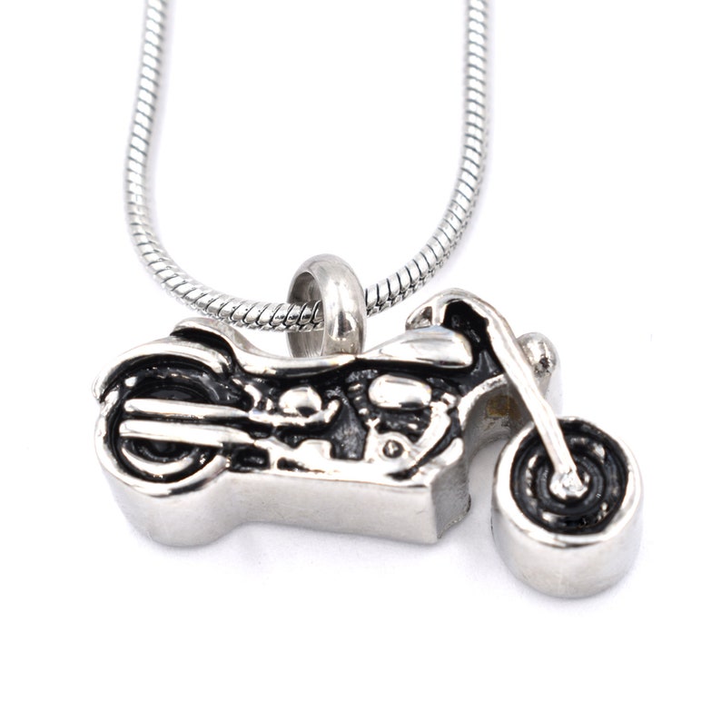 Motorcycle Necklace for Ashes / Biker Cremation Jewelry / Mens Etsy