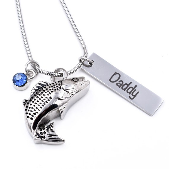 Stainless Steel Capsule Ashes Necklace - Cremation Jewelry for Men