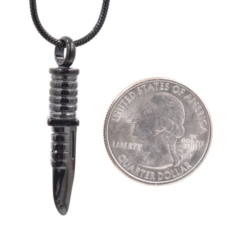 Dagger Urn Necklace Hunting Knife Hunter Mens Cremation Etsy