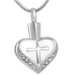 Cross on Heart with Snake Chain Necklace