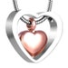 Heart Urn Necklace - Rose Gold Heart in Heart Cremation Jewelry for Pets or Humans, Memorial Jewelry, Necklace for Ashes, Keepsake Necklace