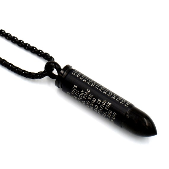 Lords Prayer Bullet Necklace 2025