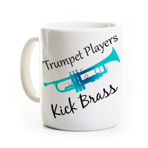 Trumpet Player Gift Coffee Mug Jazz Band Player Quartet image 1