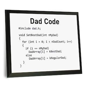 Dad Programmer Plaque Sign Gift - Unique Father's Day Gift - Software Developer System Analyst Coder Engineer Computer Programmer