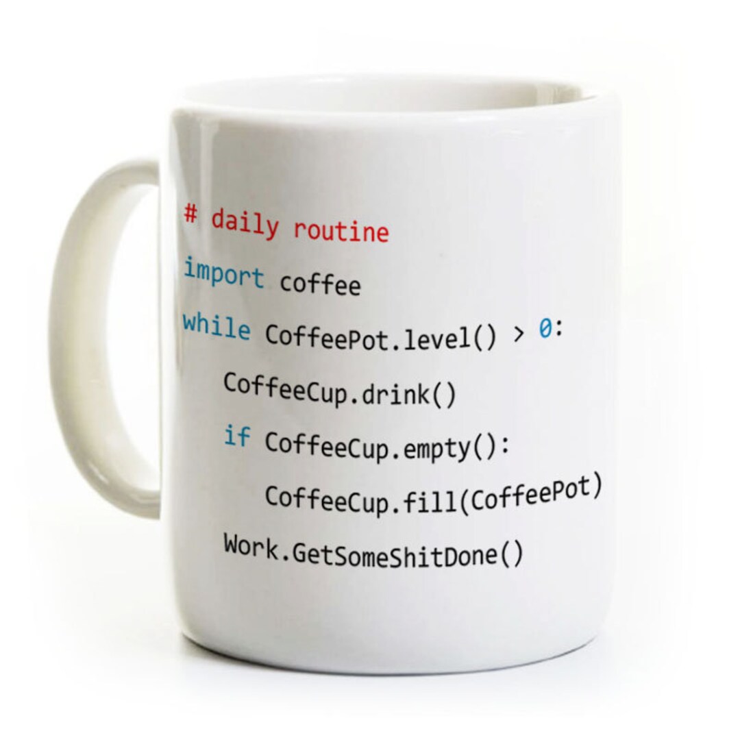 Python Program Coffee Mug/tea Cup - Computer Science Programmer ...