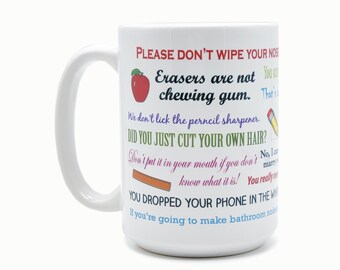 Taza de café con el maestro favorito - El mejor regalo para maestros - Taza con citas de maestros - Humor de escuela primaria - Educación