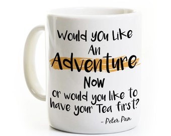 Peter Pan Coffee Mug - Book Quote Tea Cup - Fantasy - Reader, English Teacher Gift - Literature - School Gift