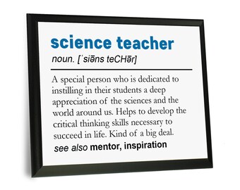 Science Teacher Gift - Appreciation Dedication Gift - Plaque Sign 8x10 Wooden Sign - High School Elementary Science Physics Professor Tutor