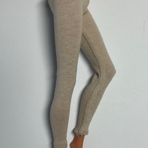 2 pair Fashion Doll Full Length Leggings ~ Brown, Beige ~ Fits 11 1/2” Dolls Beige/Tan