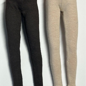 2 pair Fashion Doll Full Length Leggings ~ Brown, Beige ~ Fits 11 1/2” Dolls Both colors