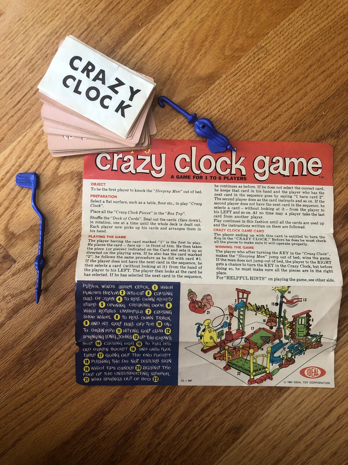 Vintage 1964 Ideal Crazy Clock Game Boardgame board game mouse Etsy